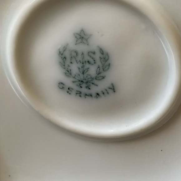 VTG Art Nouveau porcelain RS Germany hat pin holder vanity accessory Calla Lily - Picture 6 of 8